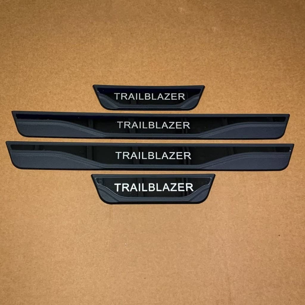 Aço Inoxidável Guarnição de Soleira Proteção de Porta de Carro para Chevrolet TrailBlazer, Conjunto de 4 peças