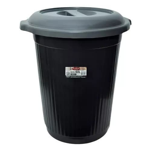 Cesto de Lixo Grande 60L Plástico Reforçado Redondo Multius