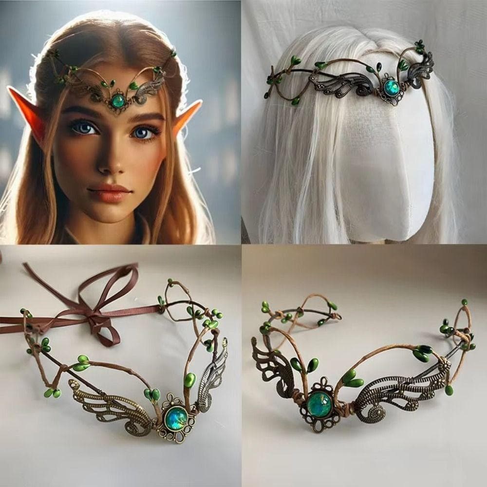 Coroa De Elfo , Acessório De Casamento Com Tema De Bruxa Vestido , Design De Videira , Diadema De Fadas