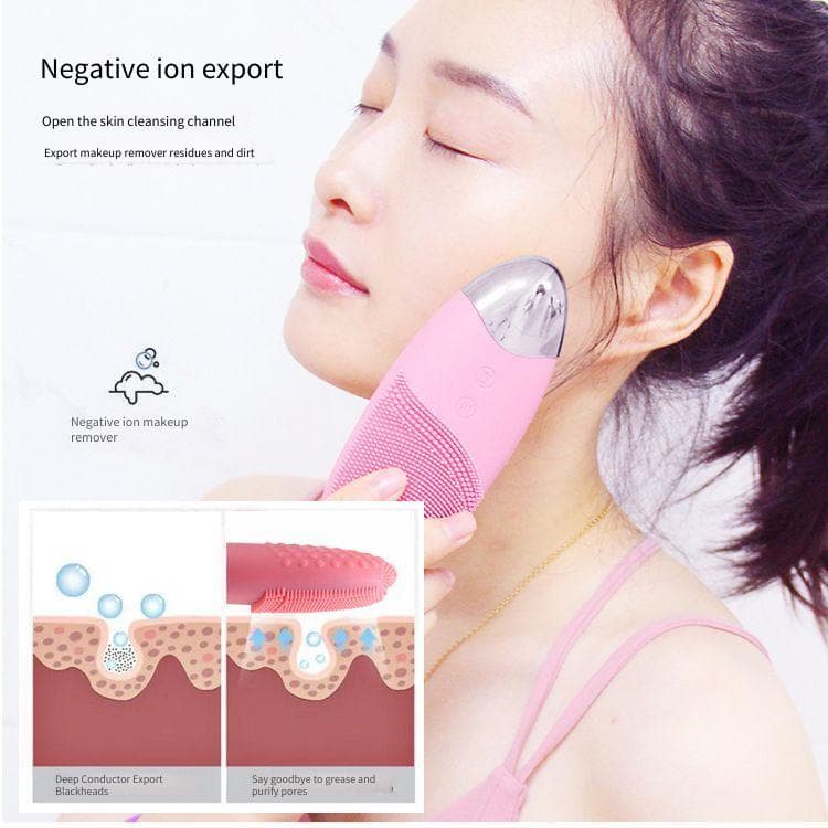 Limpador Facial de Silicone, instrumento elétrico de lavagem Facial, massagem de lavagem Facial, limpeza de poros, recar