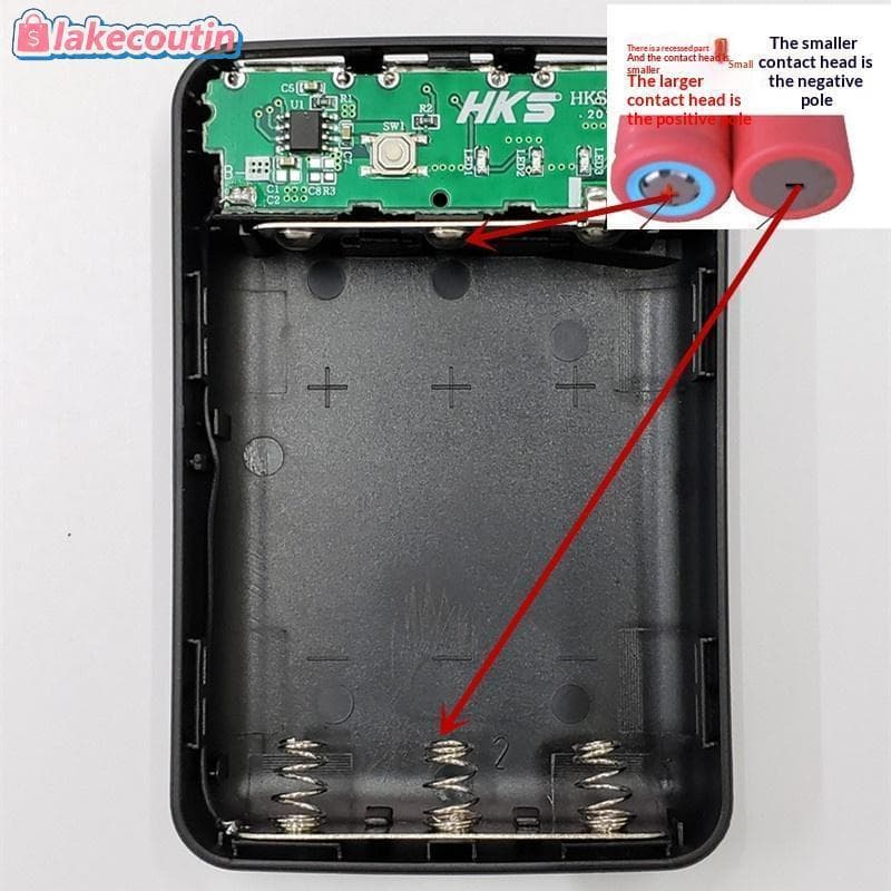 la DIY 18650 Caso Carregador De Bateria 3 Portas USB 3 Slots Titular Caixa Armazenamento Portátil Para Viagens Ao Ar Liv