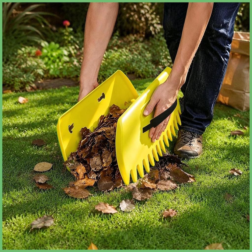 Colher De Folhas Jardinagem Ferramenta De Quintal Com Saco De Jardim Luvas Garras Ancinho De Mão Colheres Para Recortes