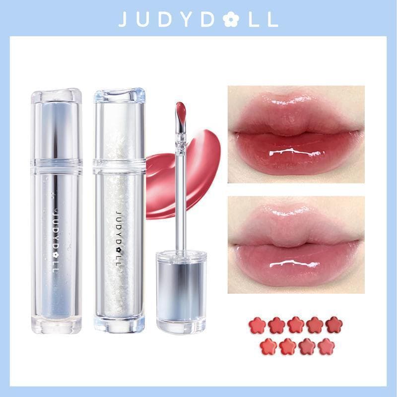 Judydoll: gloss labial hidratante com efeito refrescante, gloss labial com acabamento espelhado, gloss labial com brilho