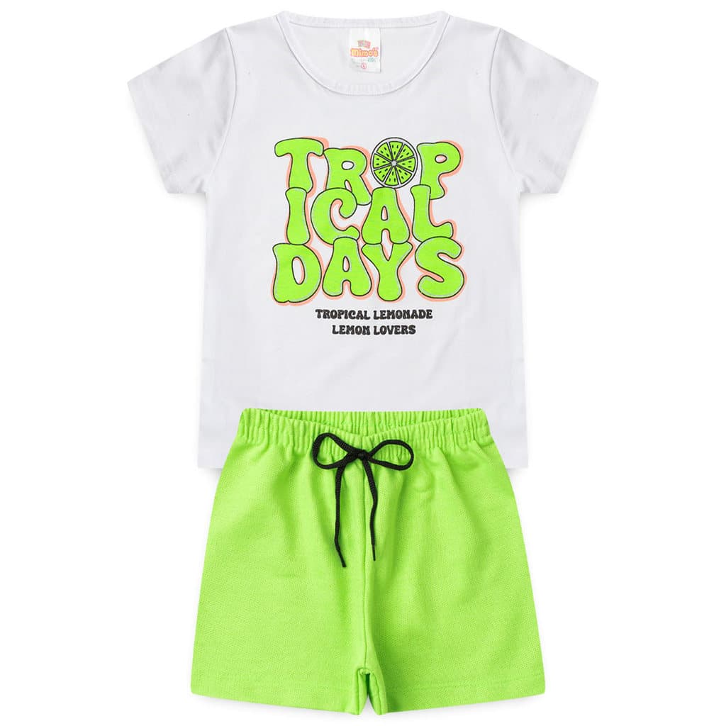 Conjunto Infantil Verão Menina Tropical