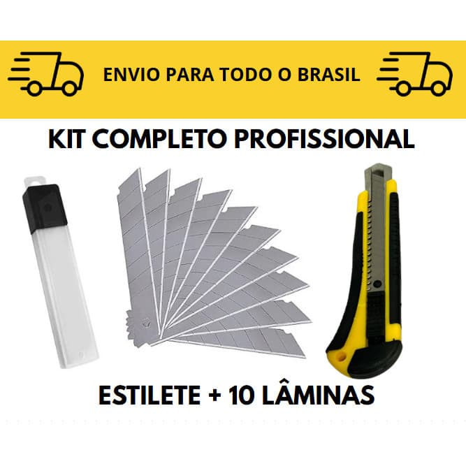 Kit Estilete Profissional / Corte / Estilete com laminas / kit completo