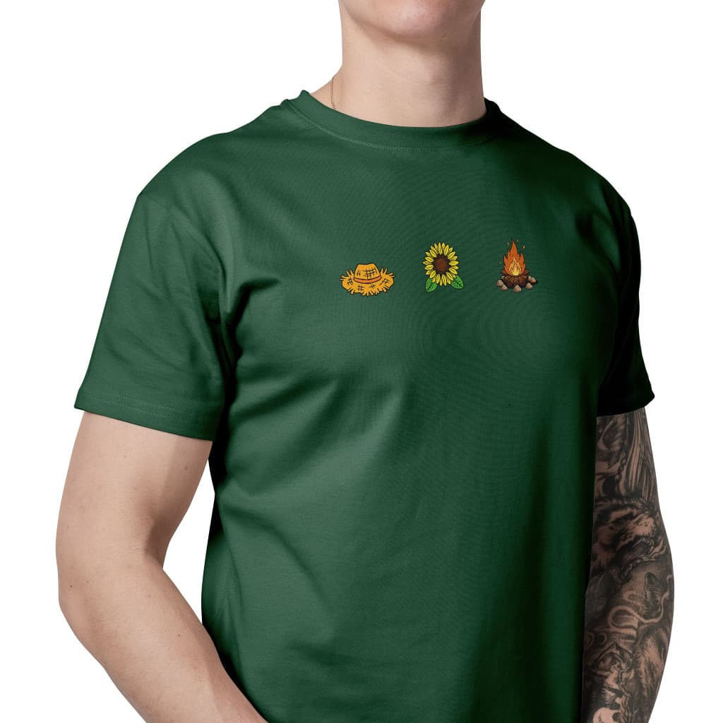Camiseta Unissex Girassol Chapéu Fogueira Festa Junina 100% Algodão