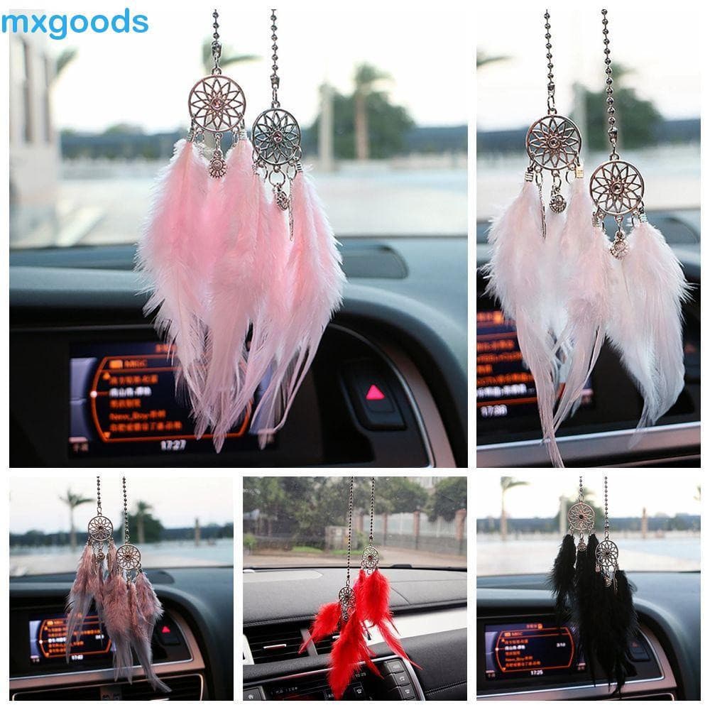 Mxgoods1 Enfeite De Carro De Pendurar Na Parede Artesanal Com Apanhador De Sonhos / Multicolorido