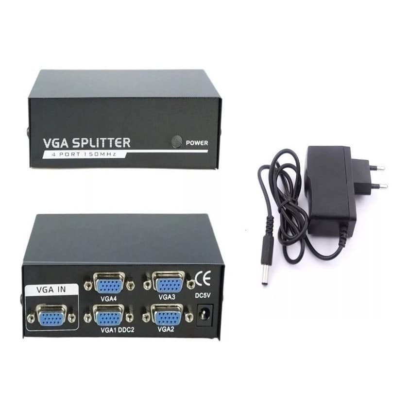Splitter Vga Distribuidor Lotus 1x4 Sinal Video Bivolt
