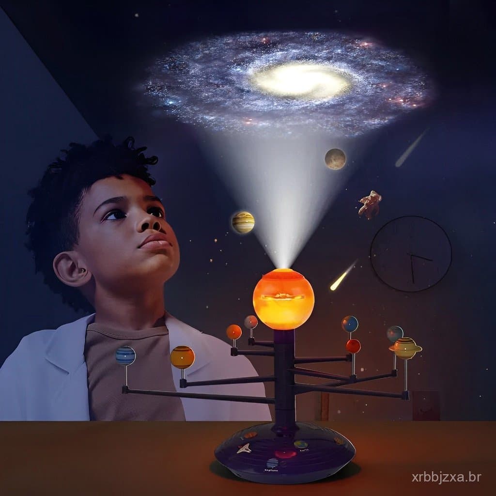 Kit de Modelo de Projetor de Planeta da Ciência do Sistema Solar, Projetor de Planeta Espacial, Brinquedo Rotativo DI