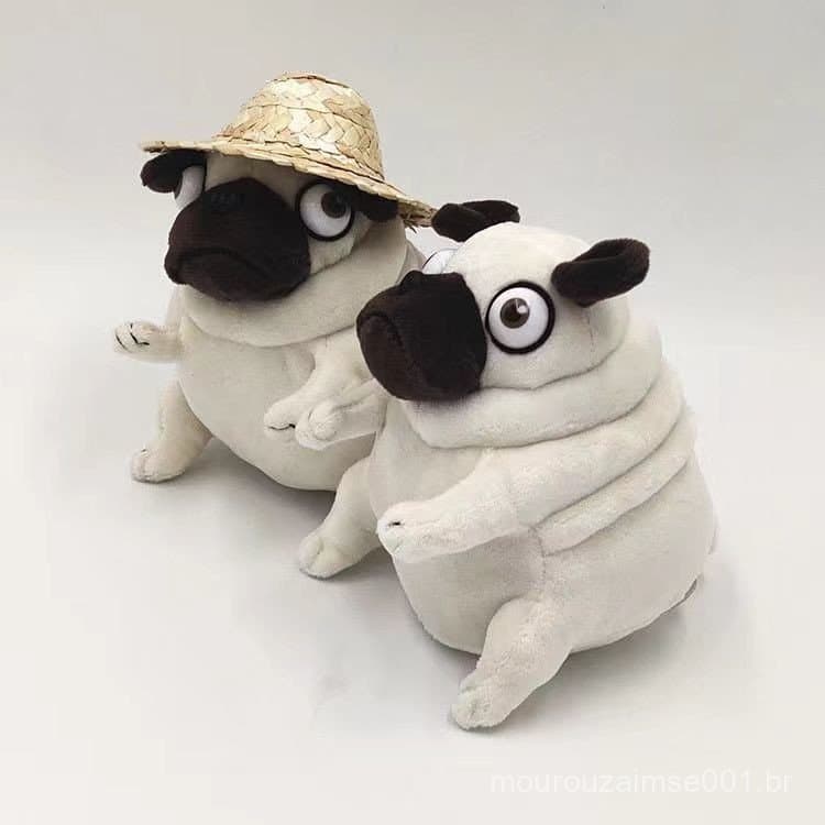 Engraçado boneca feia brinquedo de pelúcia presente de aniversário Pug boneca dos desenhos animados br