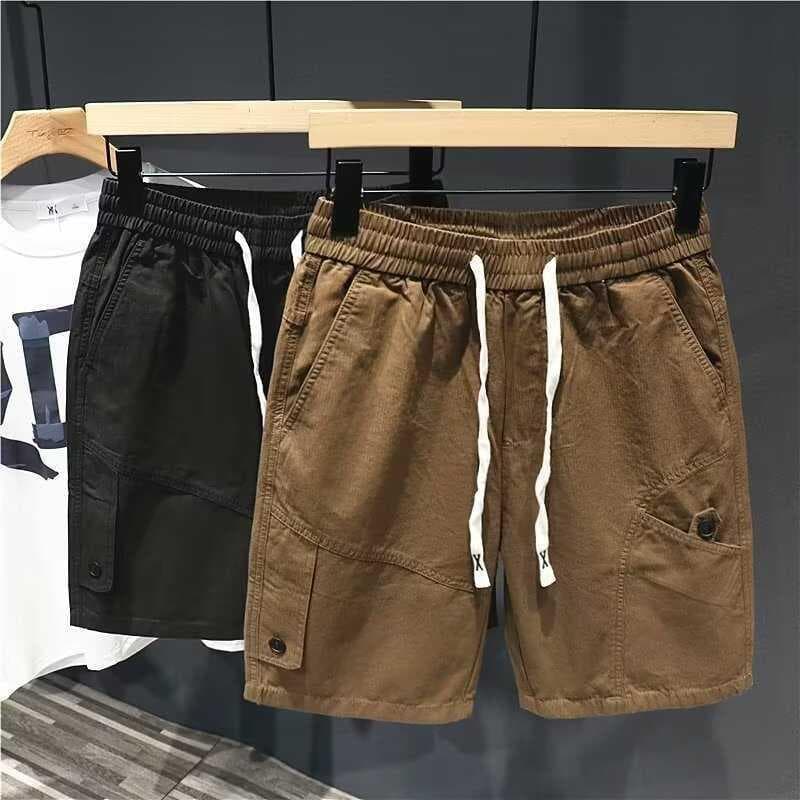 2024 novo estilo verão estilo fino macacão americano Shorts casuais masculino Street Wear calças de cinco pontos solto e