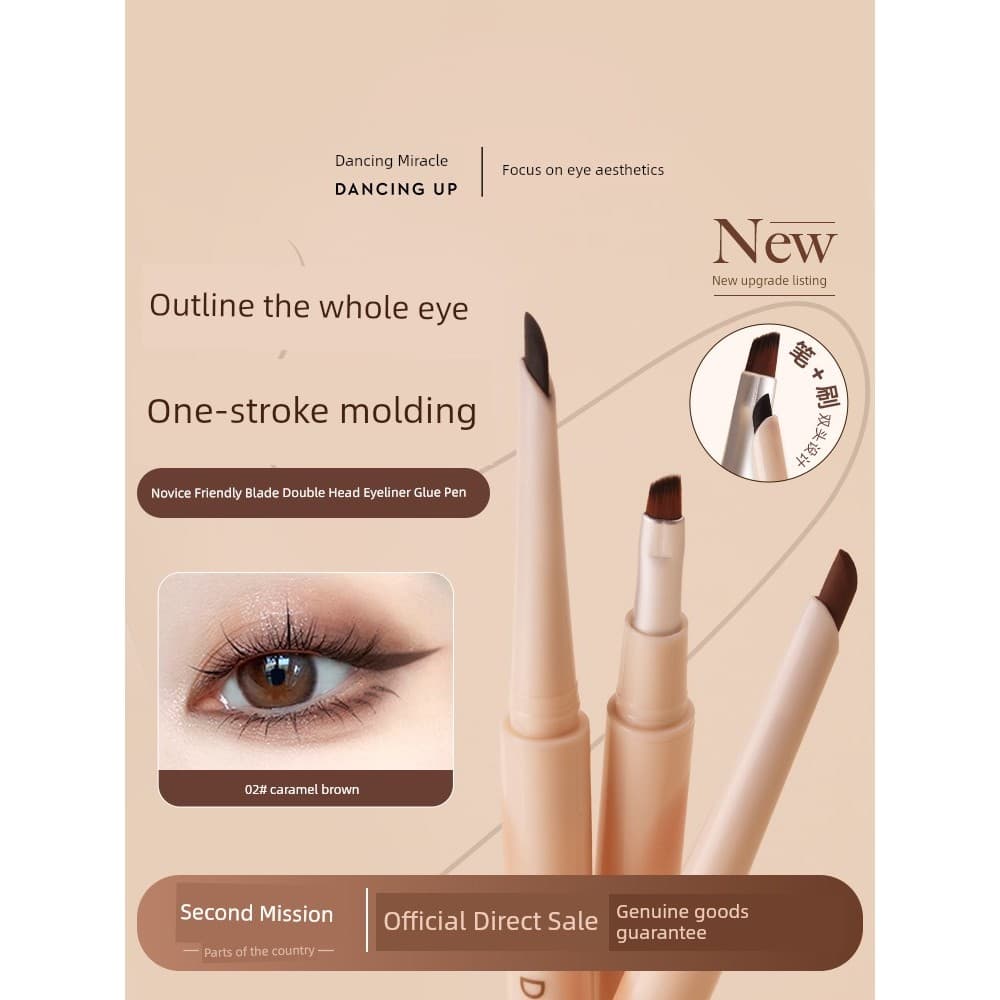 Delineador caneta Ponta ultrafina Lápis delineador de olhos Caneta Gel delineadora milagrosa dançante, à prova d'água, s