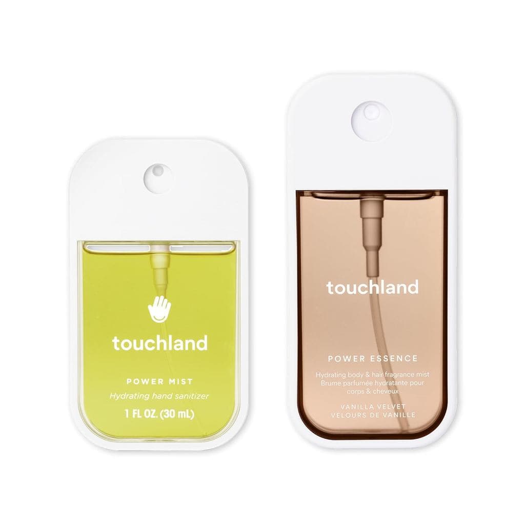Touchland Vanilla Indulgence – Névoa Hidratante para Corpo e Cabelo e Spray Desinfetante para Mãos – Tamanho Viagem, Ide