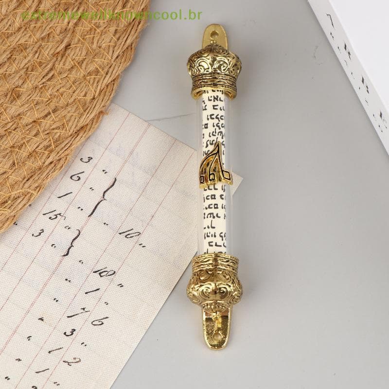 EWC Porta De Metal Bênção Mezuzah Com Rolagem Decoração Casa Presente Religioso Retro Caso Placa Quente