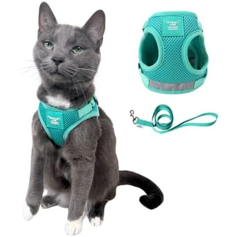 Conjunto De Arnês E Trela Travel Cat x Jackson Galaxy-Para Gatos De Malha De Ajuste Ajustável Com De Nylon Confortável À