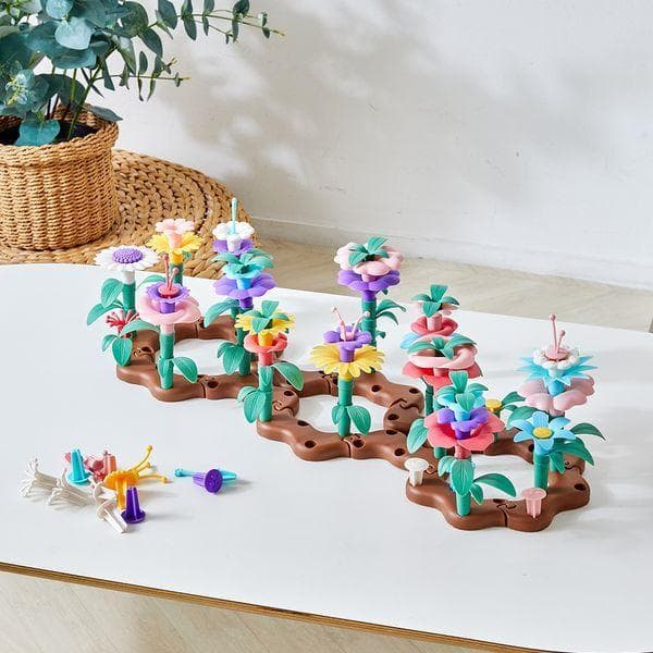 Blocos de construção montagem variedade jardim menina menino arranjo flor presente aniversário grande partícula diy queb