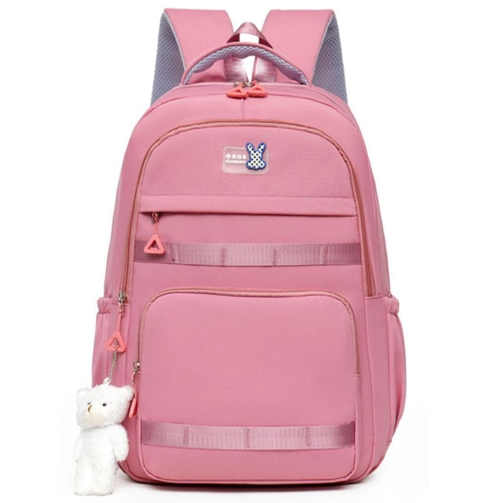 Bolsa Mochila Media Escolar De Grande Capacidade Para Estudante Feminina Nylon Impermeável