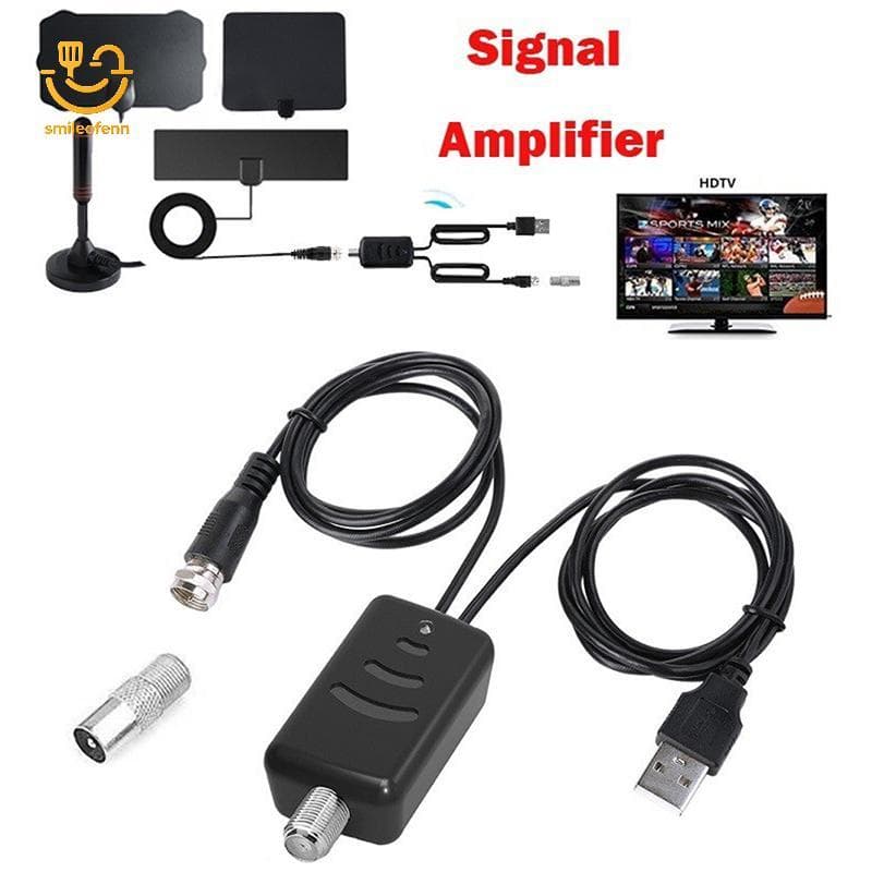 smileofenn GPS Antena De Posicionamento De Veículo Amplificador De Sinal De TV Booster Tuner Digital Indoor HDTV Recepto
