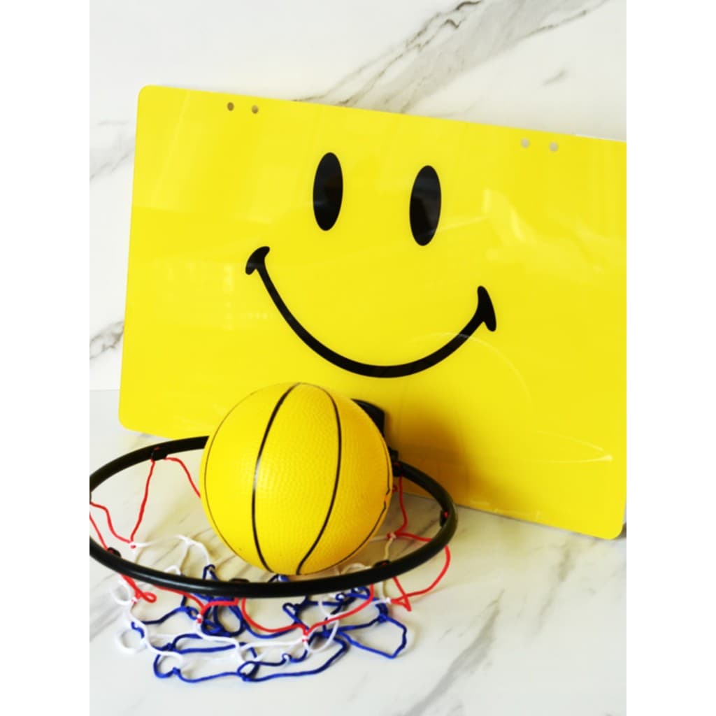 Smiley Face suporte de basquete smiley interior sem costura adesivo instalação parede pendurado basquete crianças brinqu