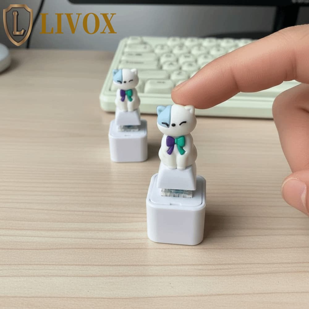 Chaveiro De Cabra Gritando LIVOX , Brinquedo De Botão Fidget Com Efeito Sonoro Brilhante De LED , Portátil-Clicável