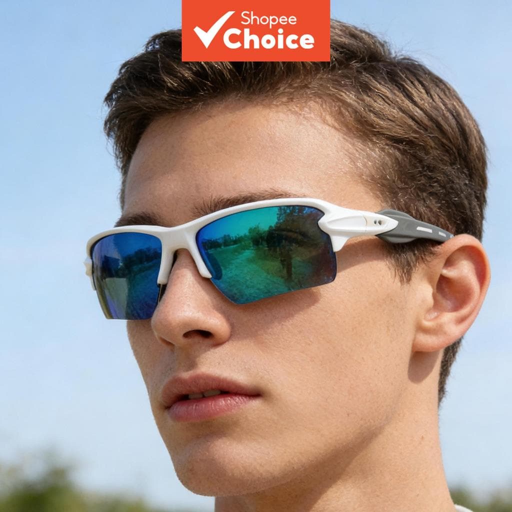 Óculos De Sol Polarizados Uv400 Para Ciclismo Moda Estilo Coreano Moderno