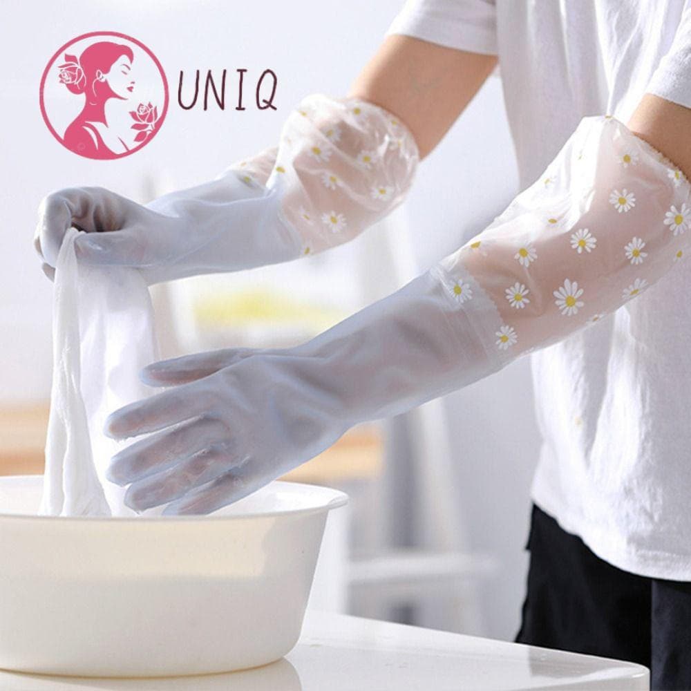 Luvas De Lavar Louça UNIQ Limpeza Impermeáveis Grossas De Borracha