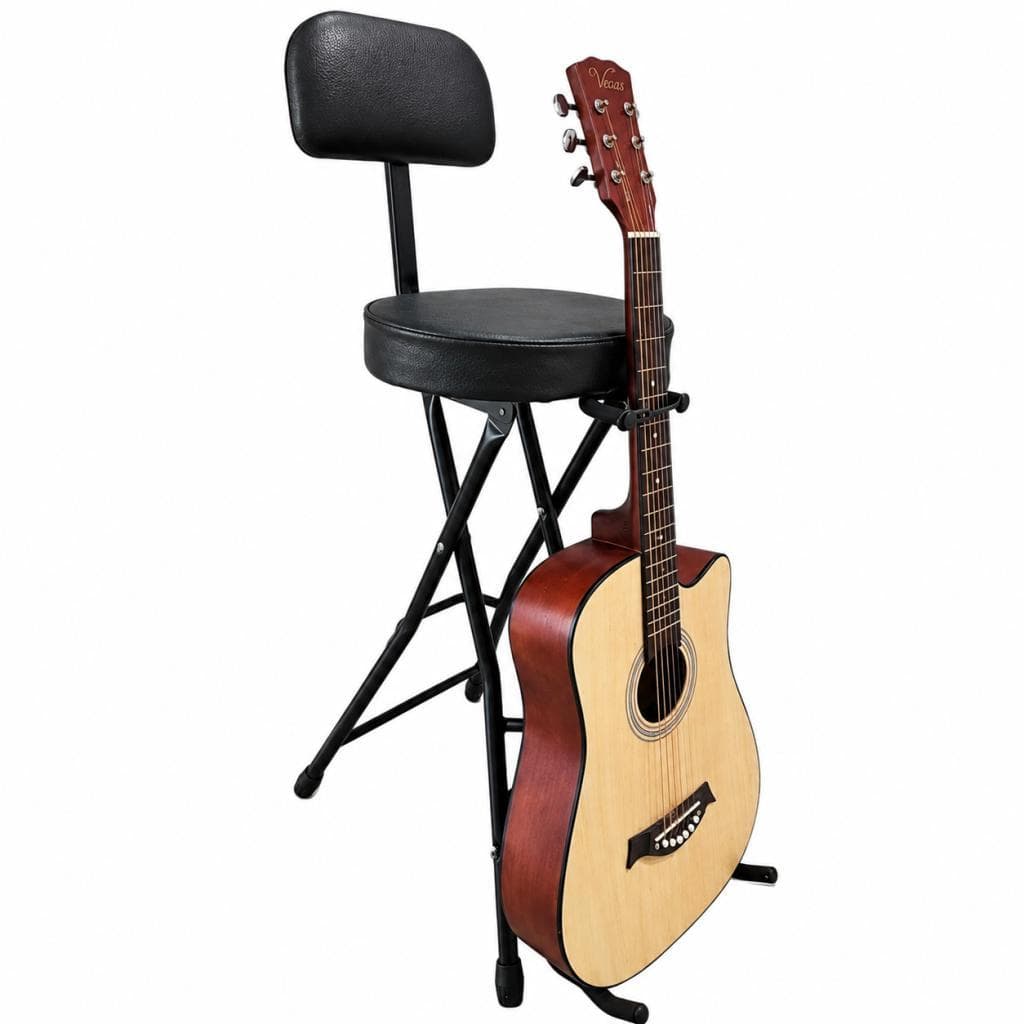 Banco Para Violonista Com Encosto Ergonômico e Apoio Para os Pés – Ideal Para Ensaios, Estudo e Palco