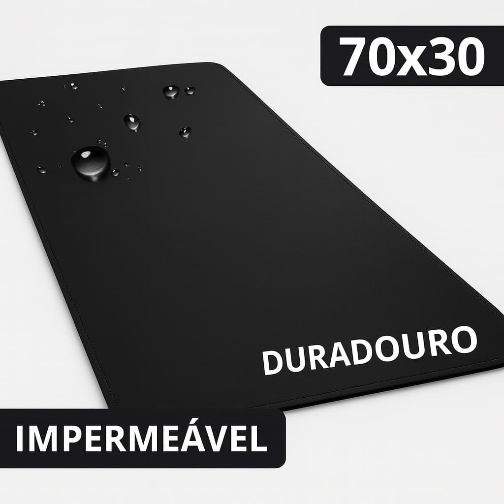 Mouse Pad Grande 70x30 Impermeável Antiderrapante Durável