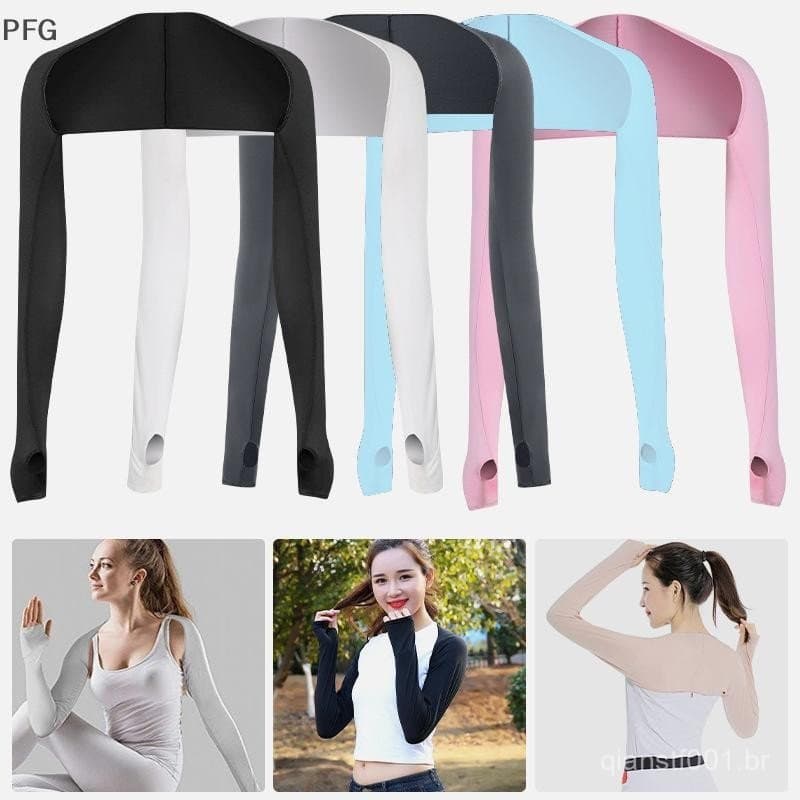 PFG Feminino Polegar Manga Longa Bolero Encolher Cor Sólida Frente Aberta Recortada Cardigan Topo Fino Ajuste Jaqueta FG