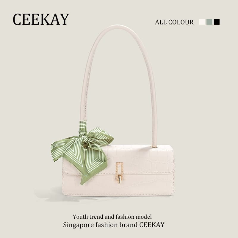 bolsa transversal feminino bolsa feminina CEEEKAY Bolsa francesa leve e luxuosa para axilas com textura Premium