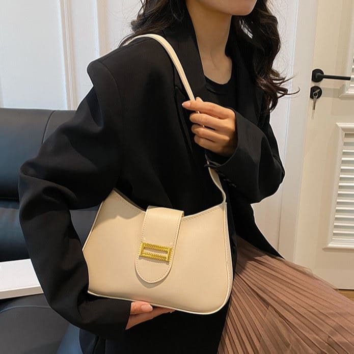 bolsa transversal feminino bolsa feminina Novo estilo bolsa de cor sólida feminina Commuter nicho moda simples de um omb