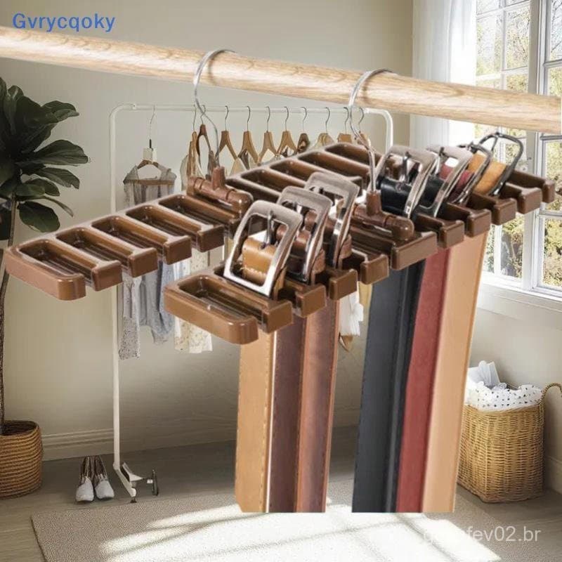 Gvrycqoky Gravata Cinto Cabide Guarda-Roupa Rotativo Organizador Ra Multifuncional Cachecol Casa Armário Armazenamento T