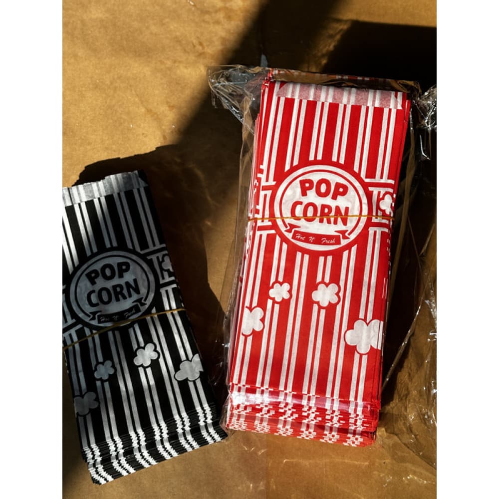 Saco descartável para embalagem de alimentos, papel Kraft à prova de óleo com fundo quadrado para pipoca, lanche Amazon
