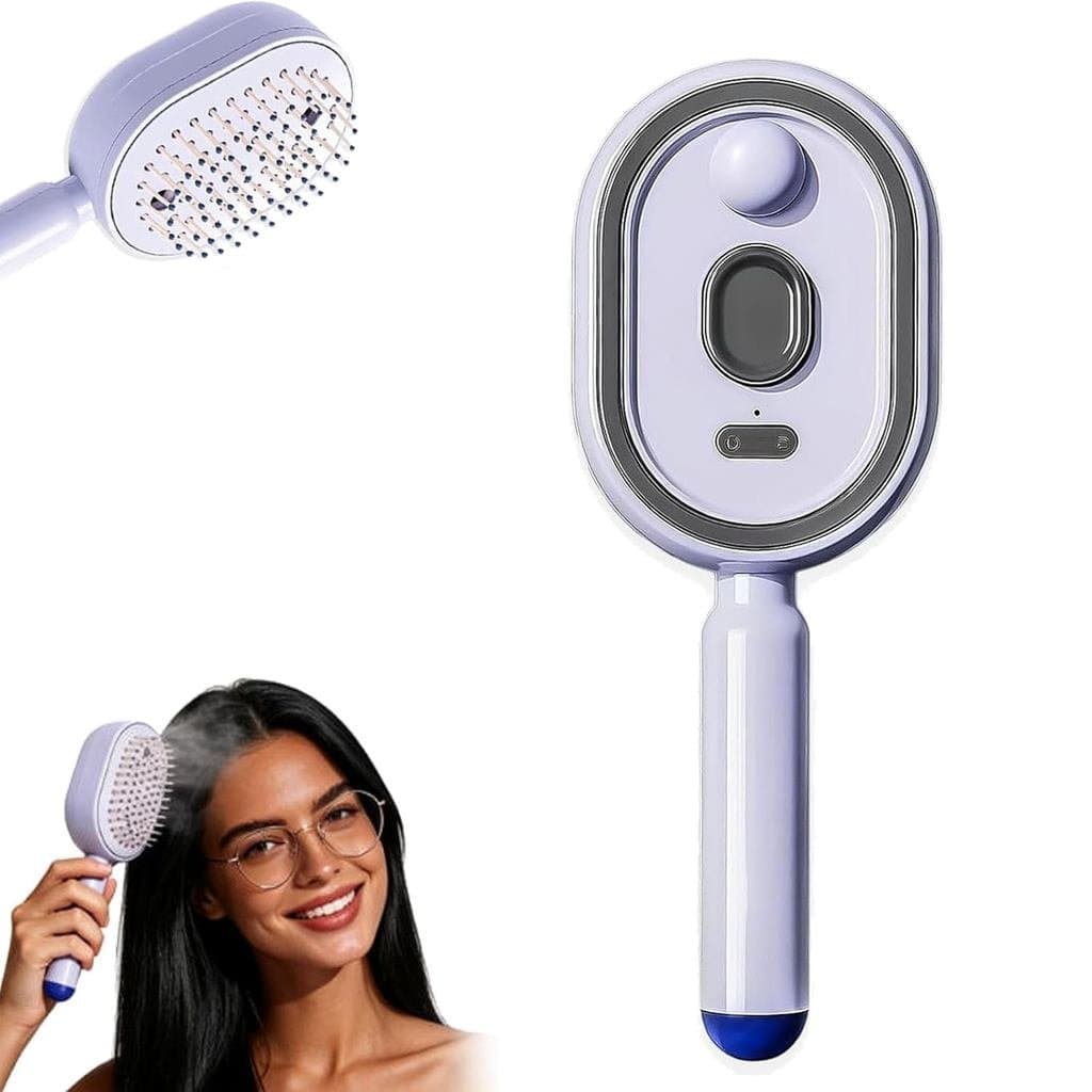 Escova de ar com almofada de ar cinco em um, pente de massagem com almofada de ar e pulverização elétrica, pente antiest