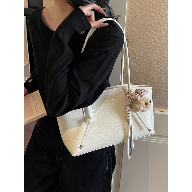 Simples japonês coreano sacola feminina 2026 novo estilo elegante All-Match bolsa de ombro de grande capacidade High-End