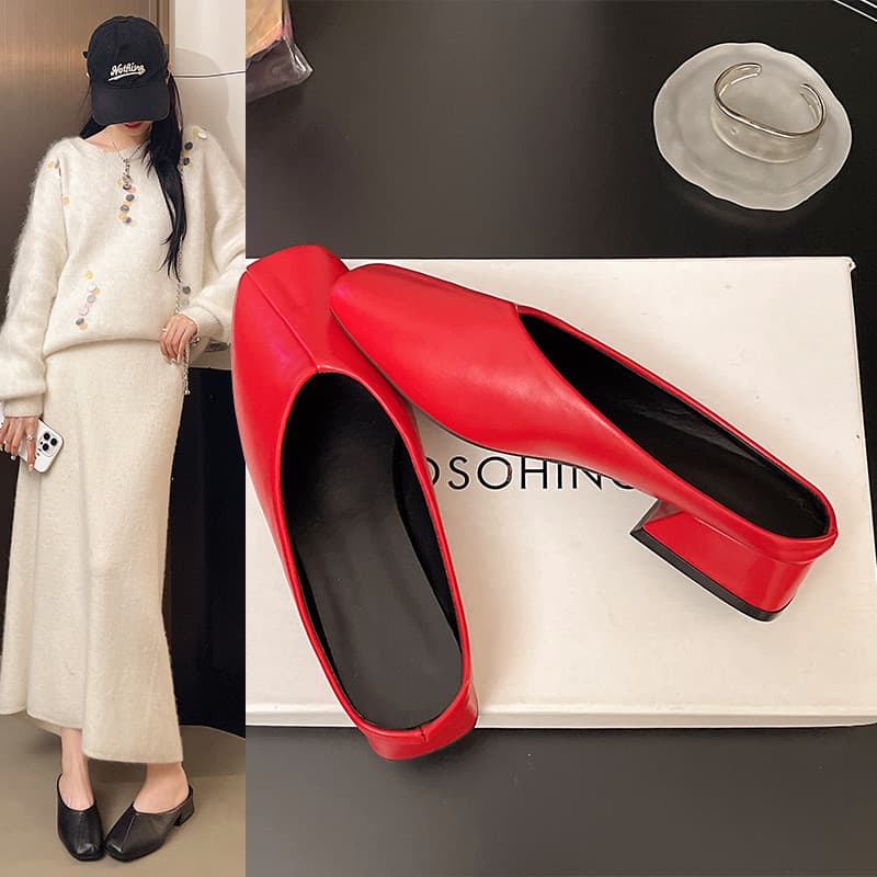 Mais fino olhar Baotou chinelos feminino exterior usar chinelos antiderrapantes feminino 2025 outono novo estilo plana m