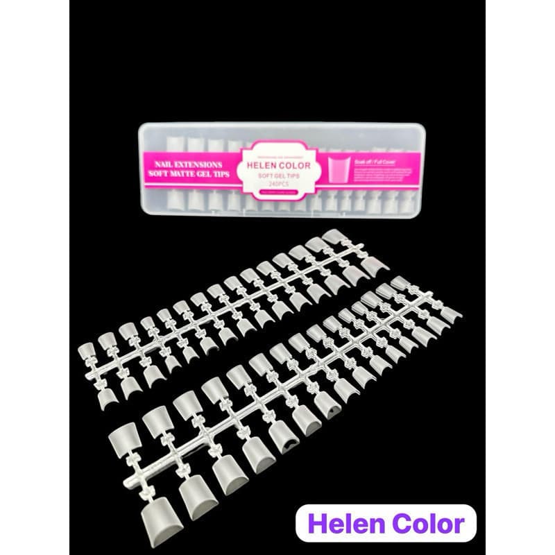 Unha Extensão Soft Gel Curvatura C- Helen Color C/240pcs .