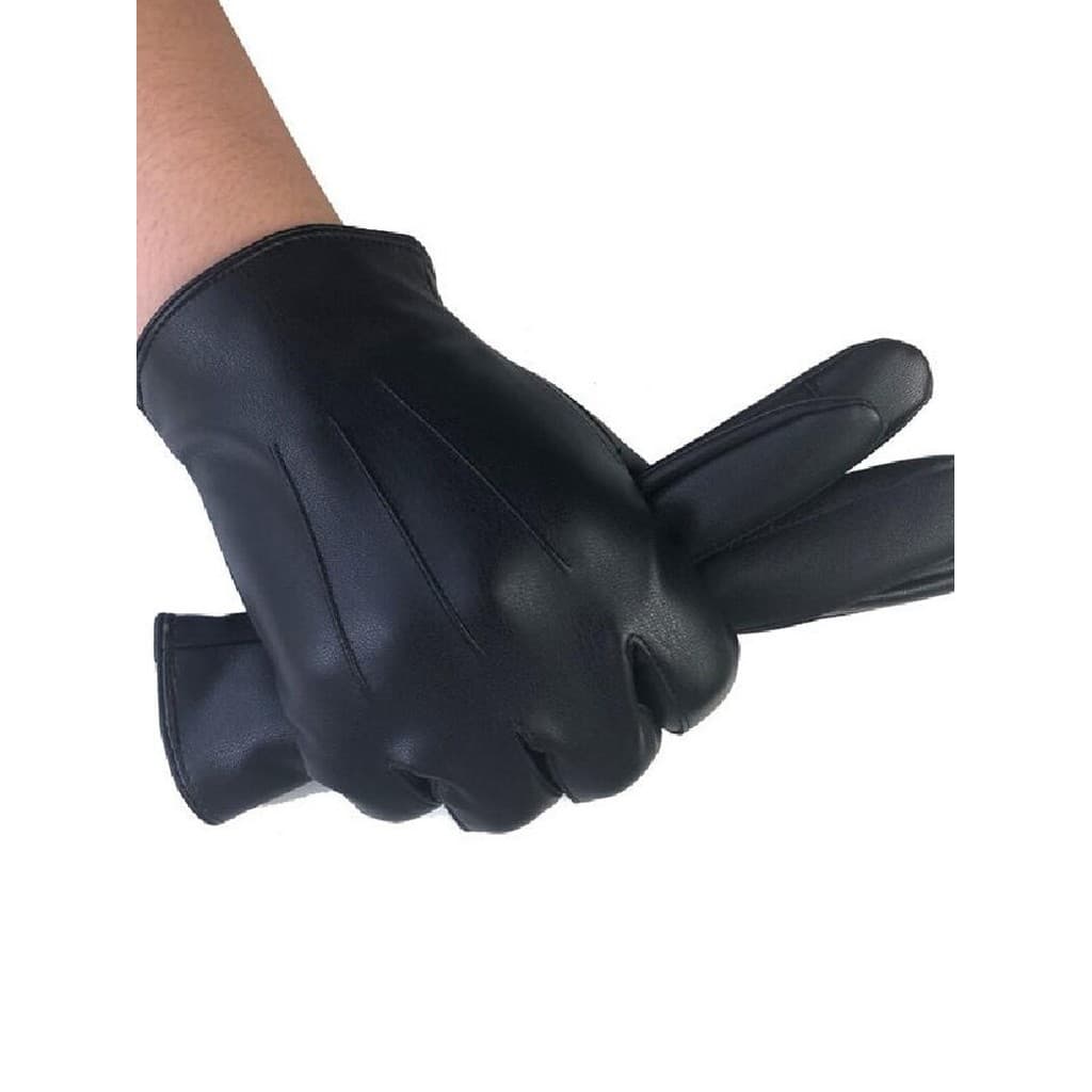 Homens inverno quente tela de toque luvas de couro velo confortável ciclismo luvas masculinas luvas finas casuais All-Ma