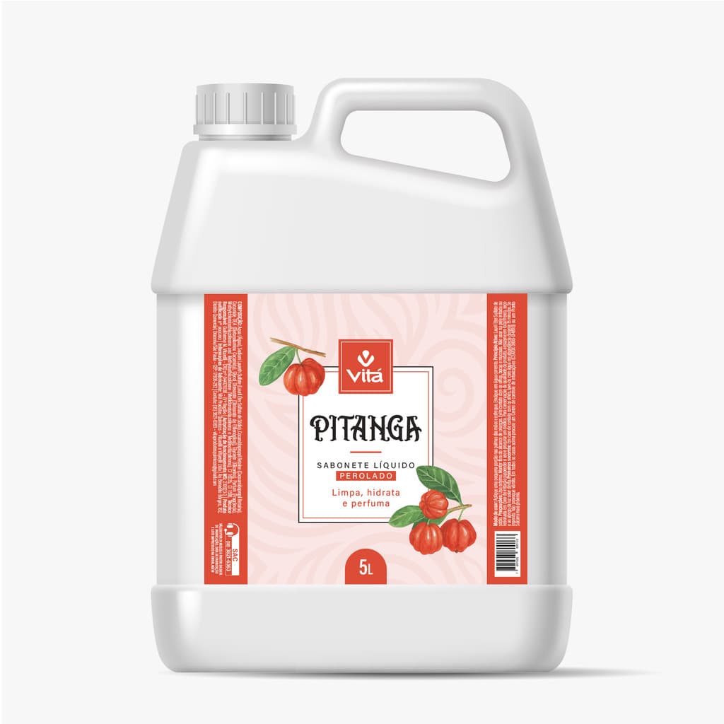 Sabonete Líquido Perolado Pitanga 5L Galão Refil Econômico para Mãos Lavabo Banheiro