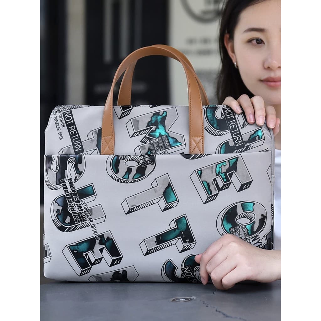 Pasta feminina bolsa de negócios temperamento All-Match saco Multi-camada choque de grande capacidade