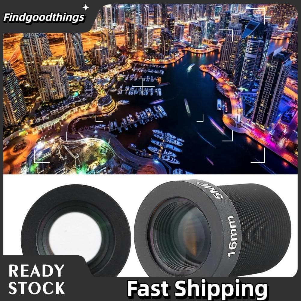 Findgoodthings-br Lente de câmera Alitayaa 5MP 16mm HD Acessório de substituição de ângulo amplo único principal para