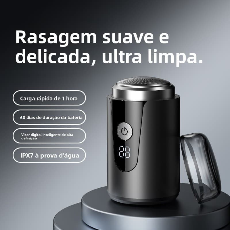 Novo Modelo 2025: Barbeador Elétrico Portátil Masculino, Recarregável por USB, Mini Aparador de Barba