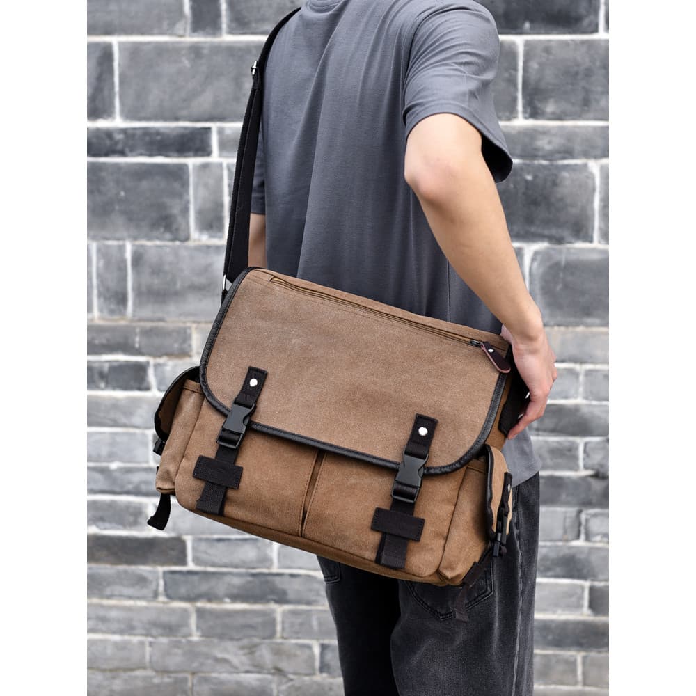 Bolsa de lona grande capacidade Retro bolsa masculina ferramentas saco do mensageiro bolsa de ombro Casual All-Match bol