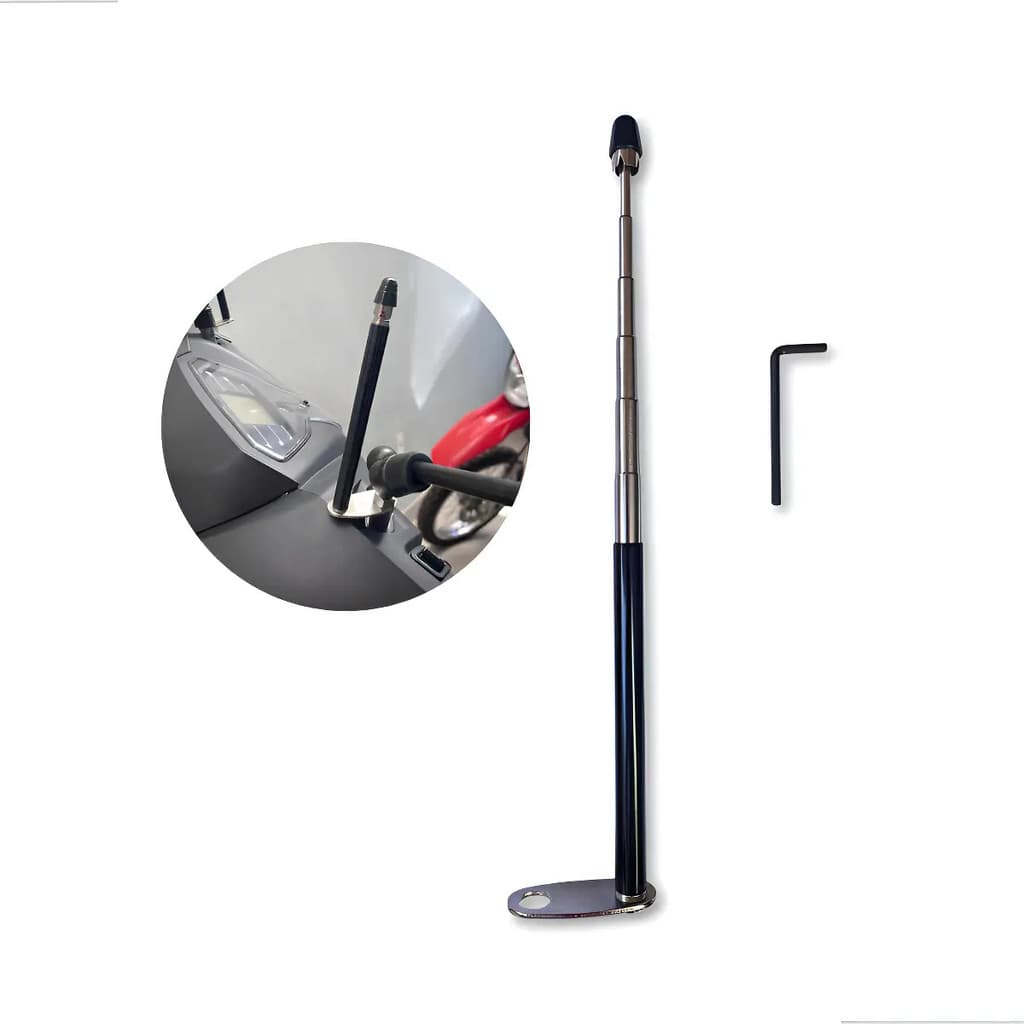 Antena Corta Pipa Retrovisor Moto 65cm Aco Retratil