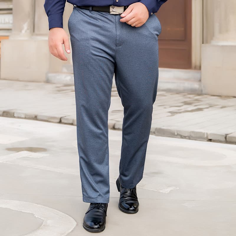 Verão fino masculino mais gordura plus size estiramento calças casuais plus size calças masculinas gordura em linha reta