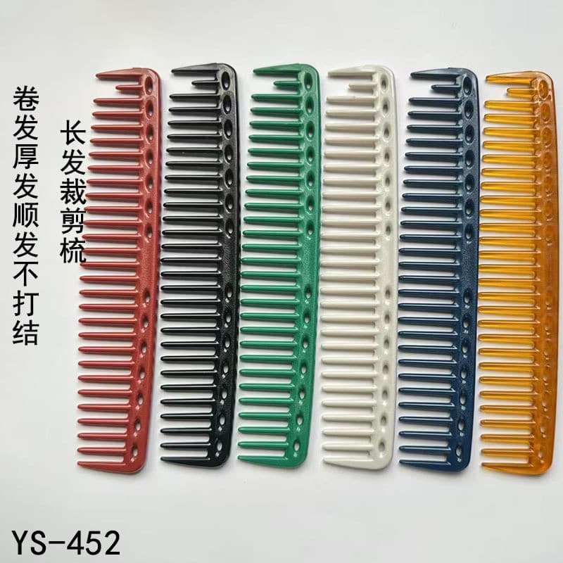 YS452 modificado pente de dente largo pente de dente grosso feminino médio longo cabelo grande pente de dente cabeleirei