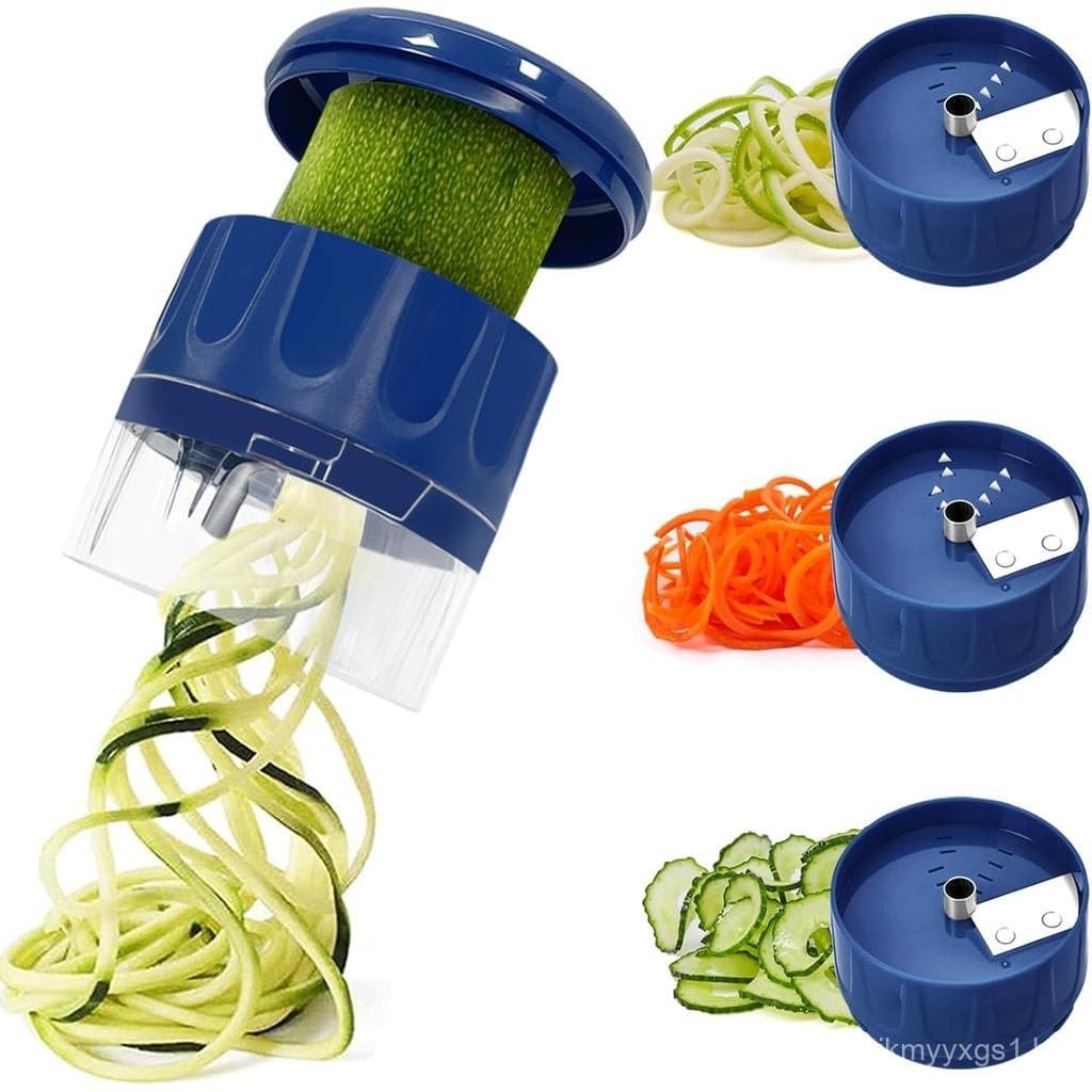 Espiralizador de Legumes LHS 3 em 1, Espiralizador de Abobrinha para Fazer Macarrão, Lâmina Ajustável de Aço Inoxidável