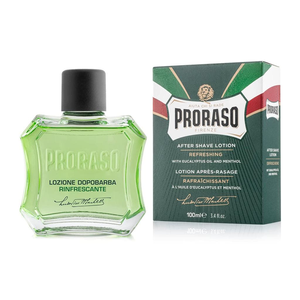 Loção Pós-Barba Proraso - Óleo de Eucalipto e Mentol - Splash Pós-Barba Refrescante para Todos os Tipos de Barba