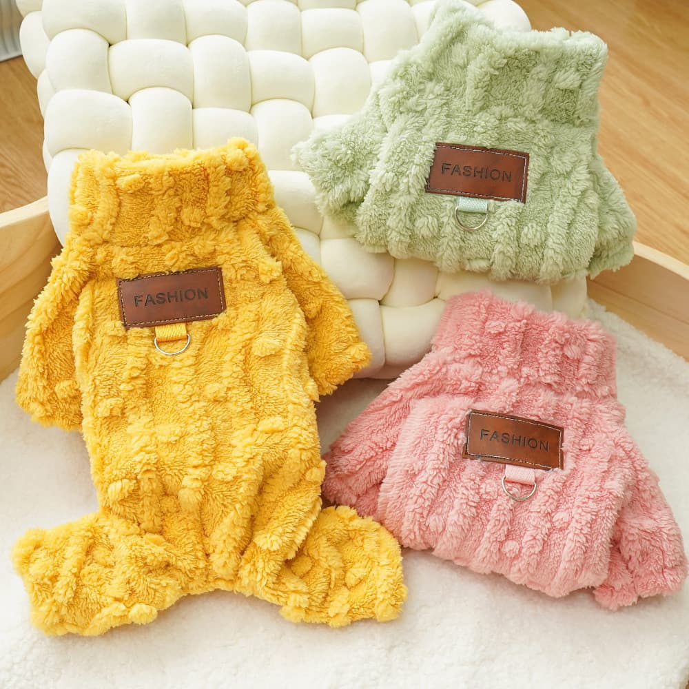 Roupa para animais de estimação com quatro patas, reforçada, com fixação para coleira, para cães e gatos, vestuário quen