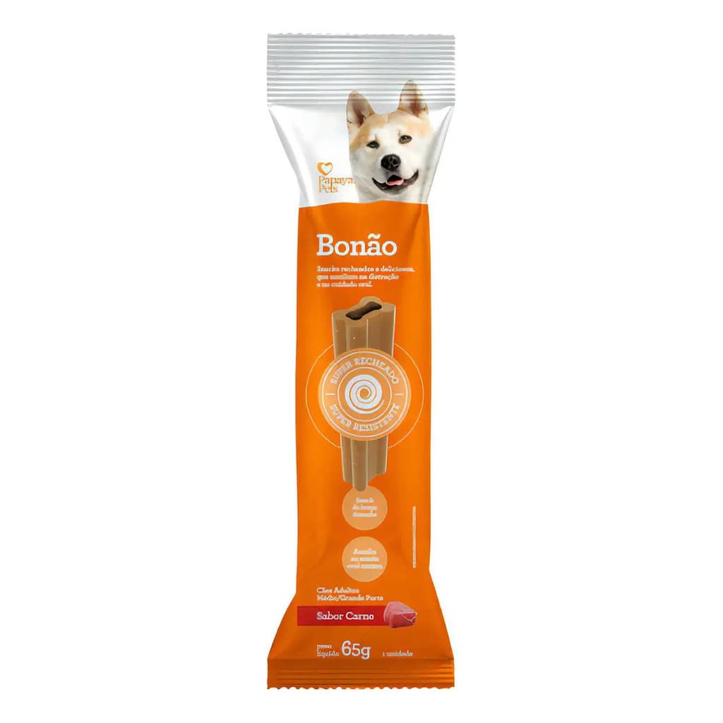 Petisco Para Cães Bonão Papaya Pets Carne Raças Médias Grandes 65g